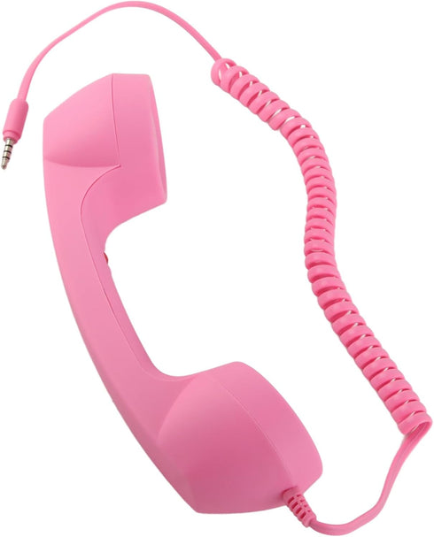Telephone Handset for Cellphone, Retro Phone Handset with 3.5mm Jack Mobile Phone Receiver Old Telephone Headset Handheld Receiver for Cell Phone(...