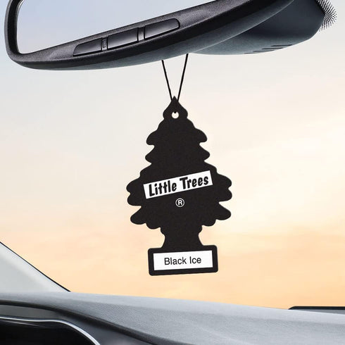 LITTLE TREES Air Fresheners Car Air Freshener. Hanging Tree Provides Long Lasting Scent for Auto or Home. Black Ice, 24 Air Fresheners...