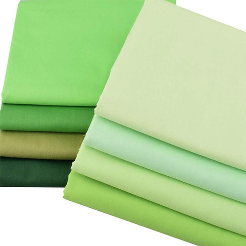 Hanjunzhao Green Solids Fat Quarters Fabric Bundles, Precut Quilting Sewing Fabric, 18 x 22 inches...