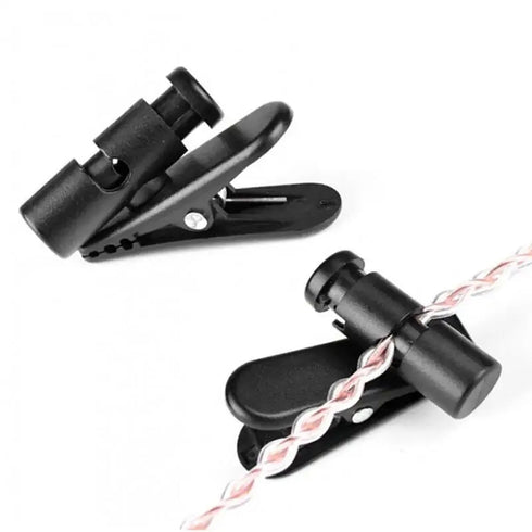 Earphone Cable Clip 360 Degree Rotating Motion Anti-Loss Fixed Earphones for 2-4mm Wire Thickness Adjustment Length Plastic Clip -4pcs......