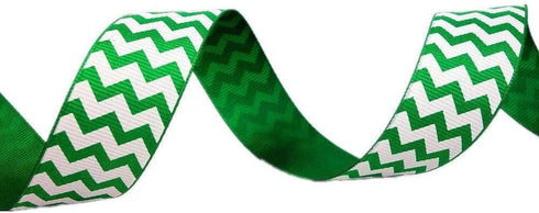 Christmas Ribbon 30 Yards(6 X 5yds) 1 Inch Red Green Grosgrain Ribbon Chevron Swirl Quatrefoil Printed...