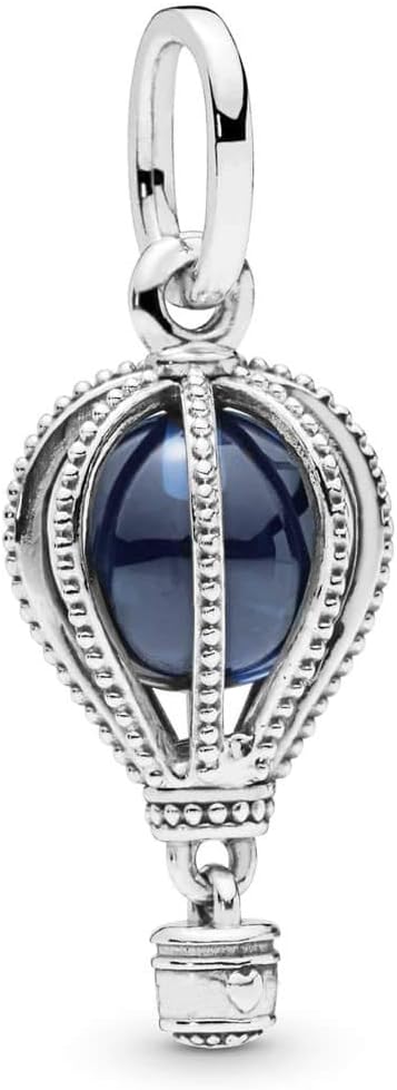 Blue Hot Air Balloon Charm Compatible with Pandora Charms Bracelets Travel Birthday Christmas...