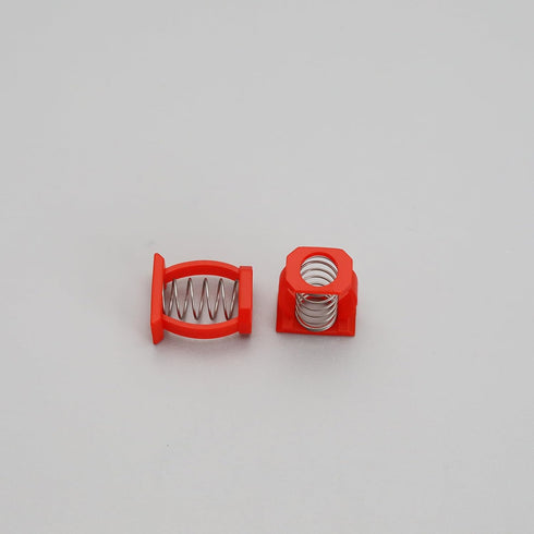 2PCS C Buckle Springs Bicycle Hinge Clip Bicycle Limit Hinge Clamp Compatible with Brompton Folding Bike Red C Shaped Clip Bike Accessories, 18.5x...