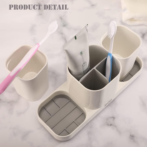 Toothbrush Holder Toothpaste Dispenser for Bathroom Vanity Organizer Countertop, 2 Bathroom Cups, Electric Toothbrush Holder, Kids Bathroom Decor ...