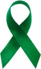 Exclusive USA | American Made 250 Emerald Green Satin Awareness Ribbons - Bag of 250 Fabric Ribbons with Safety Pins...