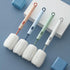 3PCS Removable Cleaning Sponges Brushes Bottle Cup Cleaning Brush Scrubber Cleaner with Plastic Long Handle(Colors Random)...
