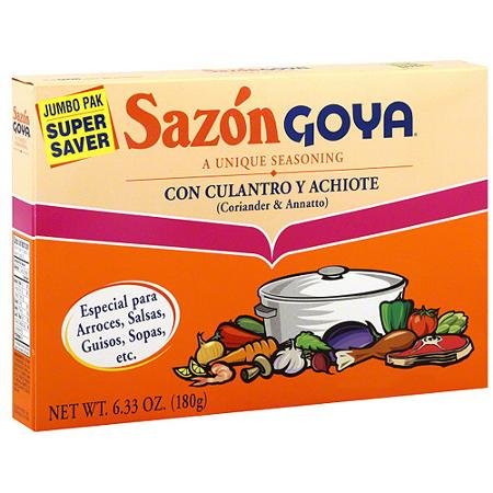 Goya Sazon With Coriander & Annatto, 6.33 oz Sazon con Culantro y Achiote (1 pack)...