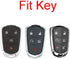 Royalfox(TM) 4 5 6 Buttons 3D Bling keyless Entry Remote Smart Key Fob case Cover for 2016-2019 Cadillac CT6, 2017-2019 XT5, 2014-2019 CTS, 2015-2...