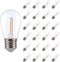 25 Pack LED 1W S14 Replacement String Light Bulbs,Plastic Shatterproof & Waterproof Edison Vintage Style Outdoor Light Bulbs,Warm White 2200K, E26...