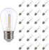 25 Pack LED 1W S14 Replacement String Light Bulbs,Plastic Shatterproof & Waterproof Edison Vintage Style Outdoor Light Bulbs,Warm White 2200K, E26...