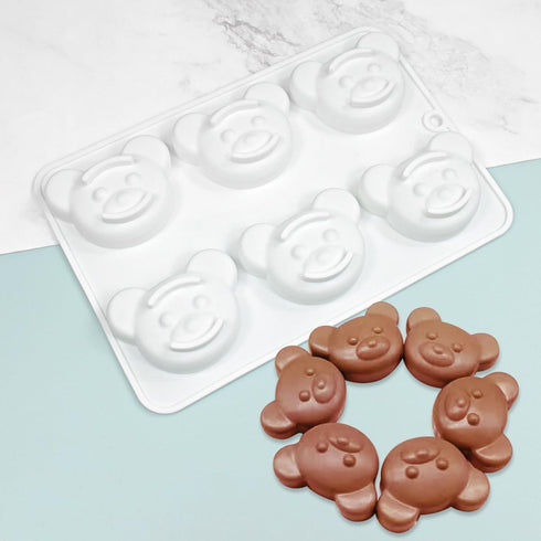 6 Cavity Bear Silicone Chocolate Mold DIY Cake Accessories Molds Kitchen Ice Cubes Biscuit Pastry Manual Baking Mould...