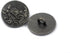 Bezelry 12 Pieces Rose and Vine Metal Shank Buttons. 20mm (3/4 inch) (Gray Silver)...