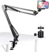 Cell Phone Holder,Overhead Video Phone Mount,Articulating Arm Webcam Stand Lazy Desk Arm,Desktop Suspension Scissor Accessory for Live Streaming,V...