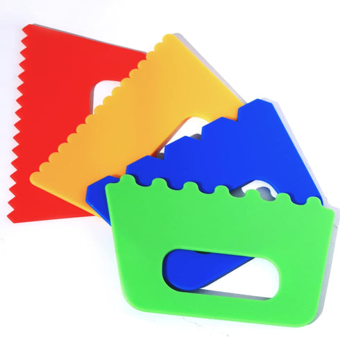 Plastic Scrapers, Scraper Sculpture Tool Pottery Tools Paint Scrapers Tools, Pack of 4...