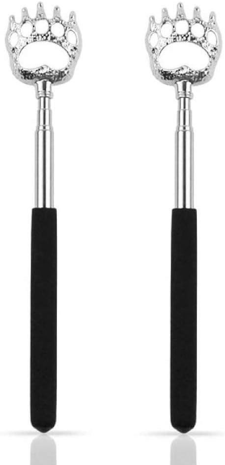 2PCS Back Scratchers, Bear Claw Shaped Scratcher Extendable Metal Retractable Telescopic Handle...