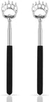 2PCS Back Scratchers, Bear Claw Shaped Scratcher Extendable Metal Retractable Telescopic Handle...