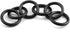 6PCS Alloy O Ring Buckle High-Grade Ornament Hardware Electrophoretic Spring Snap 25mm Black...