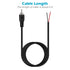 Fancasee 2 Pack 6 ft Speaker Wire RCA Male Plug Jack Connector to Bare Wire Open End Pigtail RCA Cable for Speakers Amplifier Audio Video AV Recei...