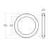 uxcell Fluorine Rubber O-Rings, 69mm OD 65.2mm ID 1.9mm Width FKM Seal Gasket for Machinery Plumbing, Green, Pack of 5...