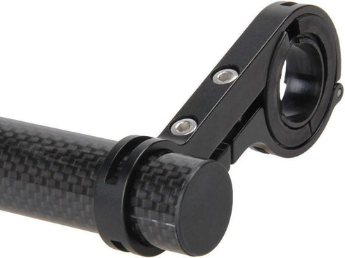 7.88” Bike Double Handlebar Extender Carbon Fiber Mount Holder for bicycle accessories Flashlight Lamp phone(red+black)...