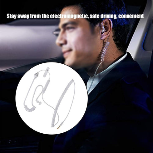 Earphone,Wireless Bluetooth Monaural 3.5mm Headphone Air Tube in Ear Antiradiation Earphone Stereo Headset,Flexible and...