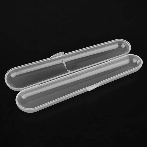 Food Grade Single Storage Box, Baby Silicone Spoon Transparent Children Stainless Cutlery Set Spoon Portable Travel Tableware Case...