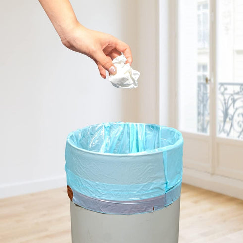 JOYEUX 4 Gallon Small Trash Bags, No-Tearing Drawstring Garbage Bags for Bathroom Kitchen, Beachside Breeze Scent, 60 Count...