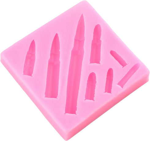 Bullet Silicone Molds Bullet Fondant Candy Mold For Cake Decoration Cupcake Topper Chocolate Polymer Clay Gum Paste...