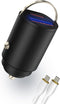 USB C Car Charger, YIHAIXINGWEI Fast Car Charger Dual Port, Mini Metal Cigarette Lighter USB Charger for iPhone14/13 Pro Max Samsung S23/S22 (Pull...