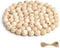 R.FLOWER Natural Wood Beads Round Ball Wooden Loose Beads Unfinished Wood Spacer Beads for Craft-making 200pcs (16mm)...