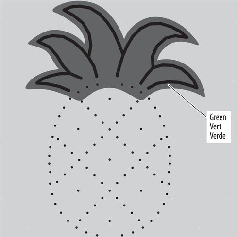 Dimensions Needle Craft Pineapple Wool Felt Applique Embroidery Craft Kit, 6''...