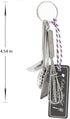 Mini Stainless Steel Kitchen Tool Set with Keychain(3.5"),Set of 5,Includes Whisk, Spatula, Spoon, Skimmer,Soup ladle...