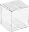 Lucky Monet Clear Gift Boxes 2" x 2" x 2" - 50 Pack, Clear PVC Plastic Boxes Transparent Packing Box Favor Square Boxes for Thanksgiving, Christma...
