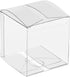 Lucky Monet Clear Gift Boxes 2" x 2" x 2" - 50 Pack, Clear PVC Plastic Boxes Transparent Packing Box Favor Square Boxes for Thanksgiving, Christma...