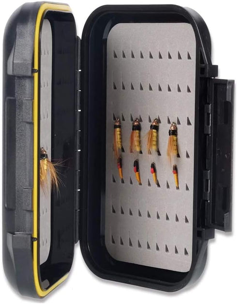 ORIONE Waterproof Portable Fly Fishing Box Easy Grip Foam Jig,Fly Fishing Case,Large Capacity and Pocket Sized?Fly Boxes for Fly Fishing and Trout...