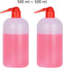 stonylab Chemical Wash Bottle, 2-Pack Lab Sealed Cylindrical Plastic Safety Lab Reagent Squeeze Wash Bottle, Sample Sealing Liquid Storage Contain...