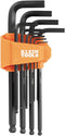 Klein Tools Long Ball-End Hex Key Set Metric 10-Piece...