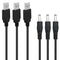 3Pack 6FT 5V DC Power Cord USB to DC 3.5mm x 1.35mm Barrel Jack Adapter Connector Charging Cable Plug...