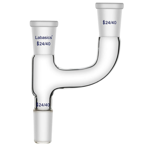 Borosilicate Glass Distillation Adapter, 3 Way Claisen Distilling Adapter with 24/40 Joints Chemistry Apparatus Lab Glassware...