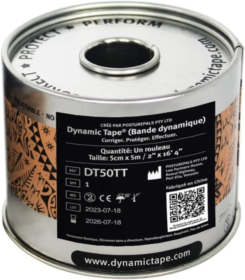 Dynamic Tape | Biomechanical Adhesive Tape | Physio Tape for Knee, Ankle, Shoulder, Leg, Muscle Support | Sports Tape for Football, Rugby, and Mor...