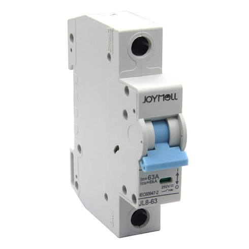 1P 250V 50 Amp Single-Pole DC Circuit Breaker for Off-Grid Solar System, PV Combiner Box, Breaker Box DIN Rail Mount 50A...