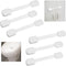 Child Safety Locks (White) - Set of 6 - Prevents Injury and Opening (Oven) Doors, (Kitchen Sink) Cabinets, Toilet Seats, etc. - No Tools or Screws...