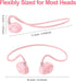MeloAudio Kids Headphones, Open Ear Headphones, Kids Wireless Headphones with Microphone, Pink Headphones for Girls, Ultra-Light, Perfect for iPad...