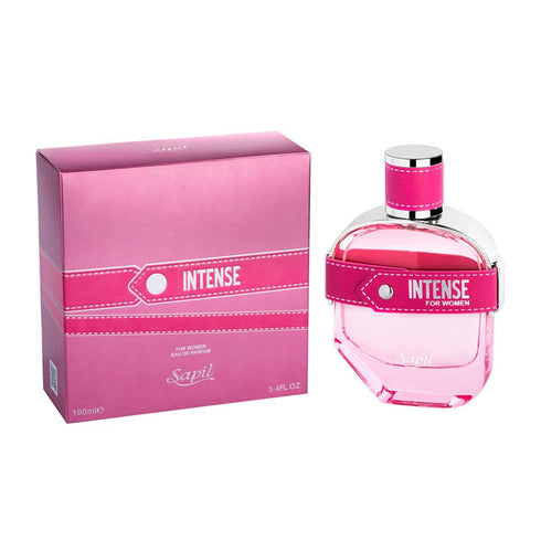 Sapil Perfumes “Intense for Women” – Long lasting, enticing scent for everyday from Dubai – Fruity Floral scent – EDP – 3.4 Oz (100 ml)...