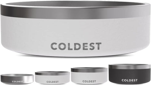 Coldest Dog Bowl - Anti Rust Metal & Non Slip Dog Bowls Large, Spill Proof Heavy Duty 3 Layers Insulated Dog Bowl - Food and Water Bowl for Dogs, ...