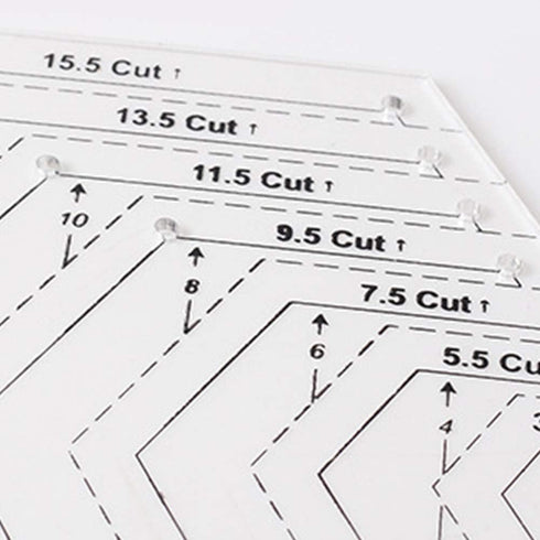 4Pcs Quilting Ruler, with 60 Degree Triangle and Diamond, 45 Degree Diamond, Hexagon Shape Templates, Transparent Patchwork Sewing Cutting Craft R...