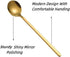 6 Pieces Stainless Steel Gold Espresso Spoons, YIFARUBE 6.7 Inch Long Handle Stirring Spoons, Mini Teaspoons Set for Coffee Sugar Ice Cream Desser...