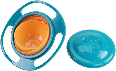 Berry President Magic Bowl 360 Degree Rotation Spill Resistant Gyro Bowl with Lid For Toddler Baby Kids Childre (Pink+Blue+Green)...