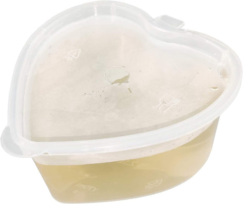 24 Pieces 2.4 oz Heart Shaped Slime Storage Containers Transparent Small Plastic Box with Hinged Lids...