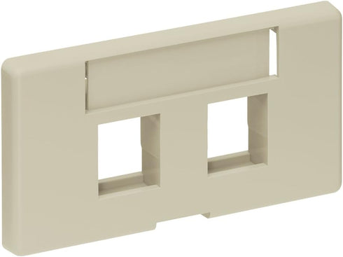 Leviton 49910-SI2 2-Port QuickPort Modular Furniture Faceplate, Ivory...